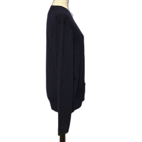 Brooks Brothers 346 Size LG Black Long Sleeve V-Neck Women's Cardigan Sweater - Picture 3 of 7